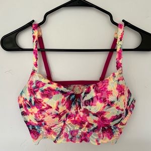 PINK multicolor padded bralette size M